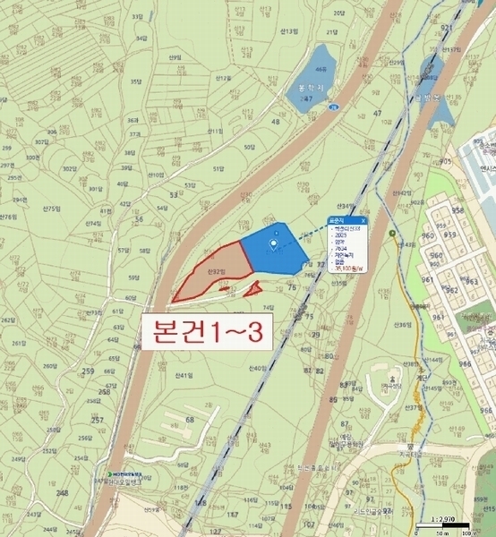 2025타경379 경상북도 포항시 남구 연일읍 학전리 산32 임야 경매 이미지