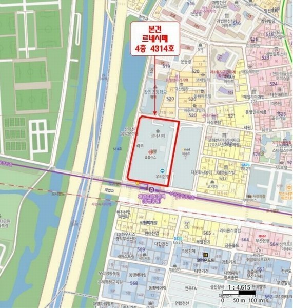 2024타경4705 부산광역시 사상구 광장로 7, 르네시떼 4층 4314호 근린상가 경매 이미지