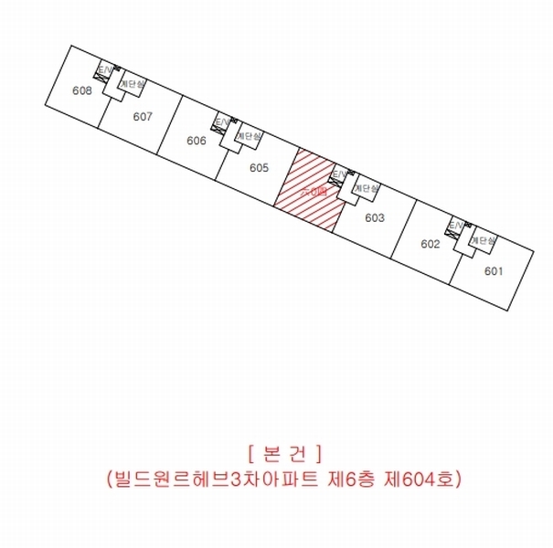 2024타경35181 경상북도 포항시 북구 중흥로241번길 42, 빌드원르헤브3차아파트 6층 604호 아파트 경매 이미지