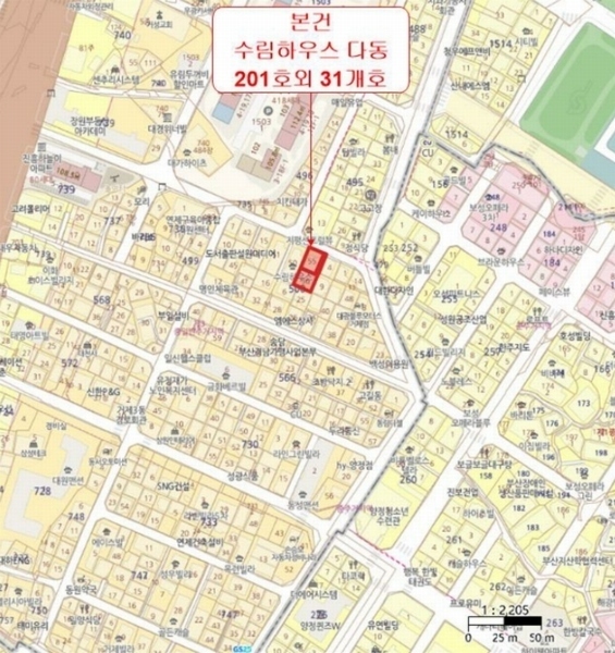 2023타경2991 부산광역시 연제구 거제대로124번길 42부산광역시 연제구 거제대로124○○○○, 수림하우스 다동 5층 505호수림하우○○ 오피스텔 경매 이미지