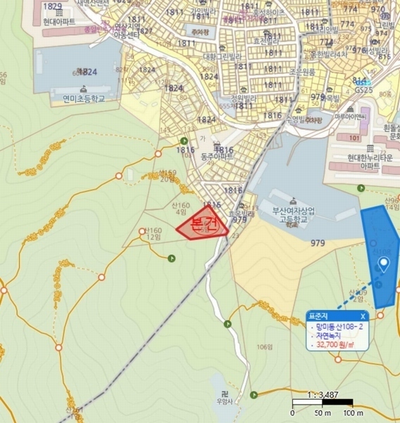 2024타경3014 부산광역시 연제구 연산동 산160-15 임야 경매 이미지