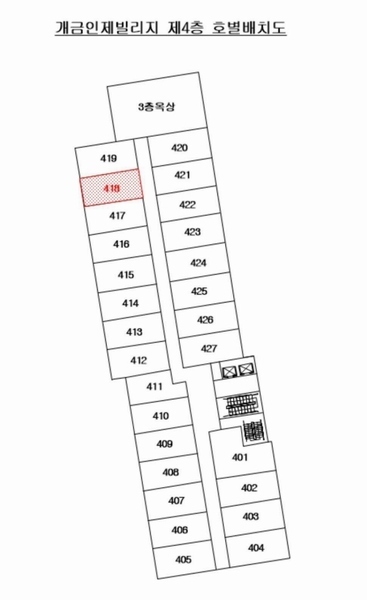 2024타경57318 부산광역시 부산진구 엄광로 37, 개금인제빌리지 4층 418호 오피스텔[계약16평형] 경매 이미지