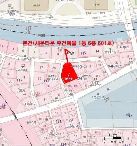 2024타경64958 부산광역시 부산진구 신천대로216번길 30, 새운타운 주건축물1동 6층 601호 오피스텔[계약24평형] 경매 이미지