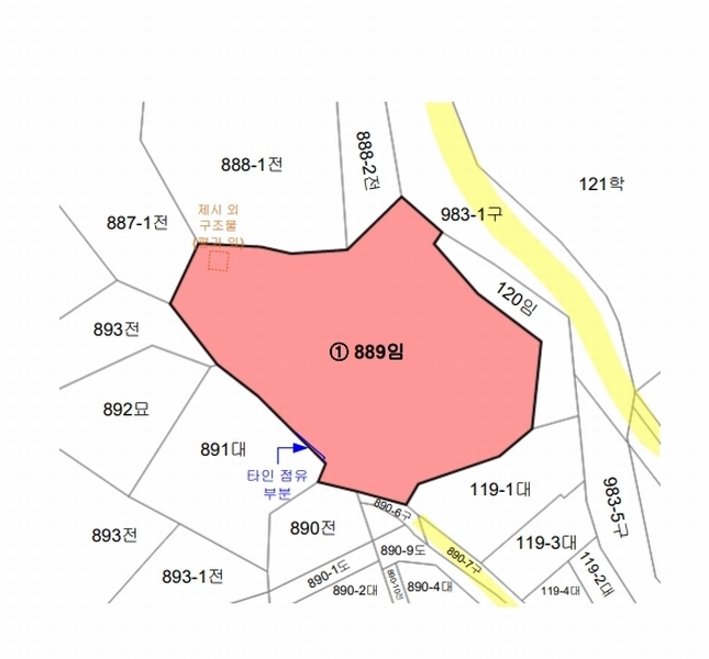 2025타경21255 경상남도 통영시 도천동 889 임야 경매 이미지