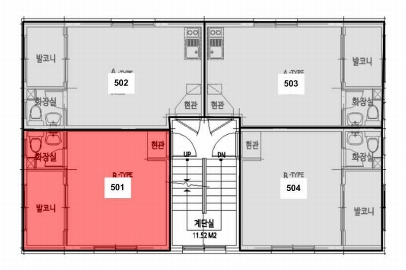 2025타경21649 부산광역시 연제구 중앙대로1065번길 48, 프라임빌 5층 501호 다세대(빌라)[공급6평형] 경매 이미지