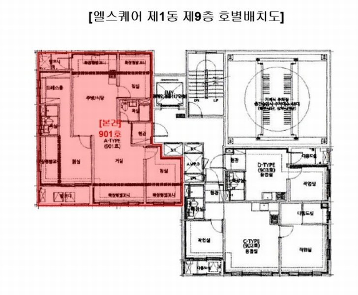 2024타경62242 부산광역시 중구 충장대로9번길 20-1, 엘스퀘어 1동 9층 901호 아파트[공급25평형] 경매 이미지