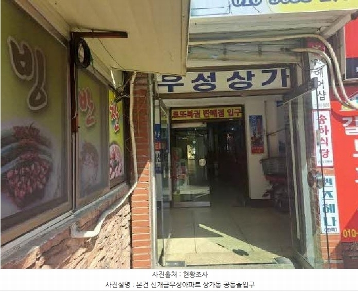 2025타경21163 부산광역시 부산진구 백양대로208번길 38-9, 신개금우성아파트 상가동 지하층 1호 근린상가 경매 이미지