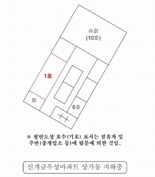 2025타경21163 부산광역시 부산진구 백양대로208번길 38-9, 신개금우성아파트 상가동 지하층 1호 근린상가 경매 이미지