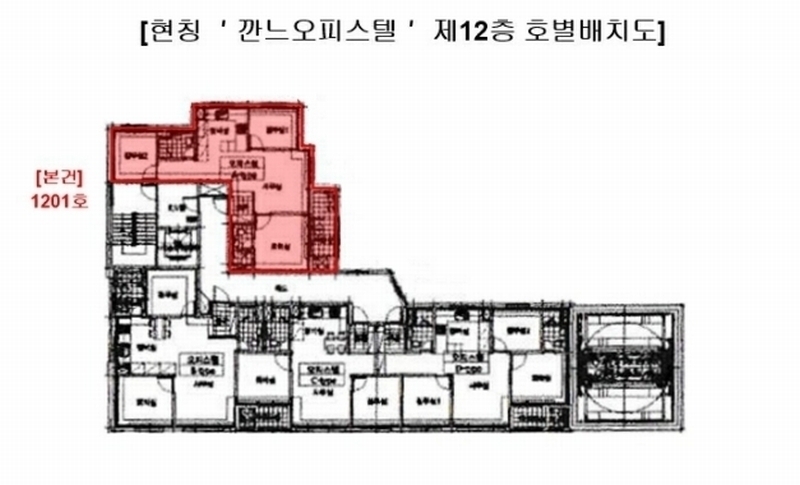 2024타경59680 부산광역시 금정구 수림로50번길 196-4, 깐느오피스텔 12층 1201호 오피스텔[계약32평형] 경매 이미지