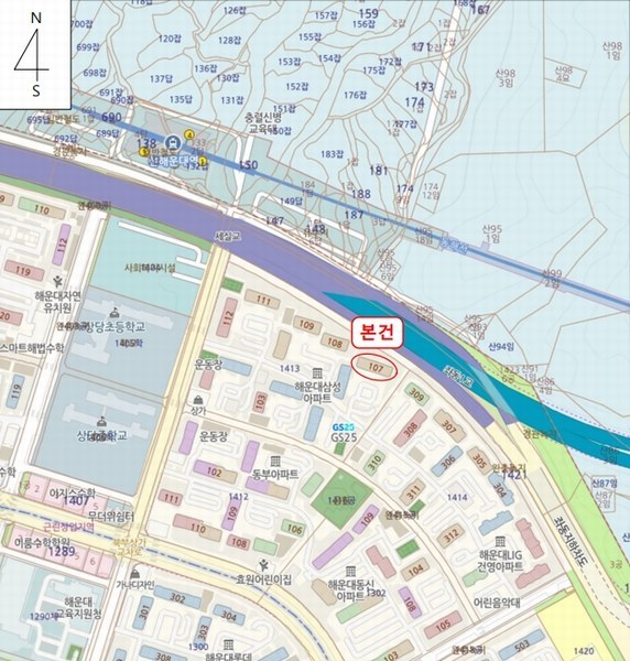 2024타경6880 부산광역시 해운대구 세실로 174, 삼성아파트 107동 2층 202호 아파트[공급59평형] 경매 이미지