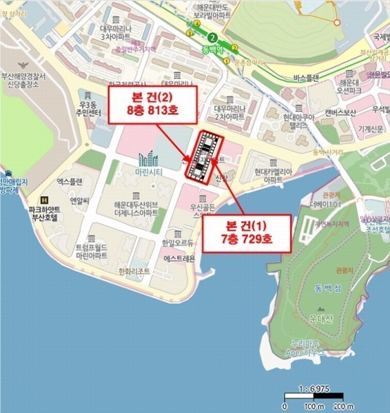 2024타경111874 부산광역시 해운대구 마린시티3로 1, 선프라자 8층 813호 오피스텔[계약44평형] 경매 이미지