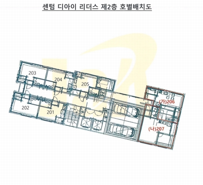 2023타경4429 부산광역시 수영구 수영로680번길 6, 센텀디아이리더스 2층 206호 오피스텔[계약16평형] 경매 이미지
