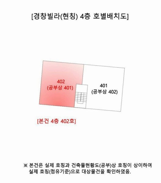 2023타경102071 부산광역시 해운대구 재반로256번길 57-25, 경창빌라 4층 402호 다세대(빌라)[공급16평형] 경매 이미지