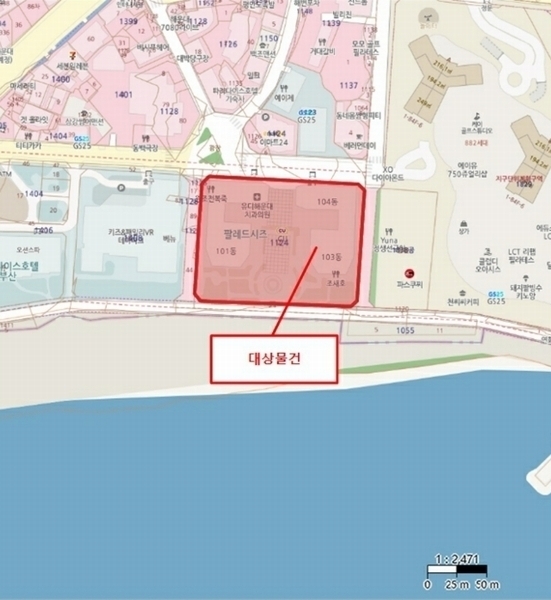 2024타경107998 부산광역시 해운대구 해운대해변로298번길 24, 팔레드시즈 2층 2-12호 근린상가 경매 이미지