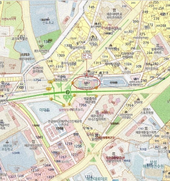 2024타경112525 부산광역시 해운대구 해운대로 723, 하모니타워마브러스 103동 1층 108-2호 근린상가 경매 이미지