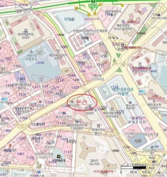 2024타경107196 부산광역시 해운대구 해운대해변로 346, 럭키골든스위트 7층 703호 아파트[공급29평형] 경매 이미지
