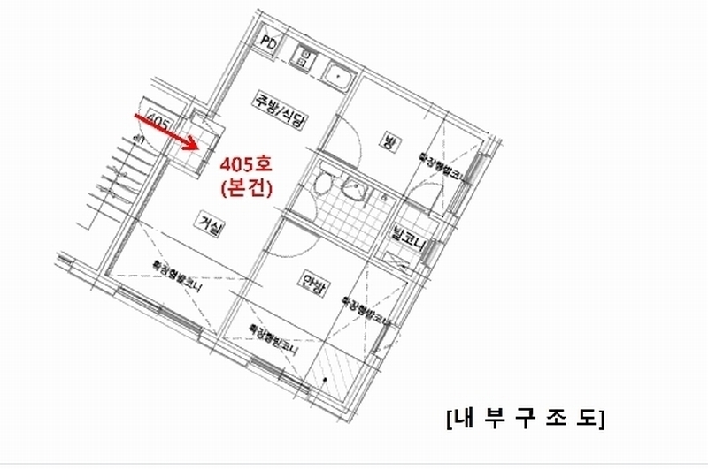 2025타경10864 서울특별시 강서구 공항대로57길 23, 더시크릿등촌 4층 405호 다세대(빌라)[공급11평형] 경매 이미지