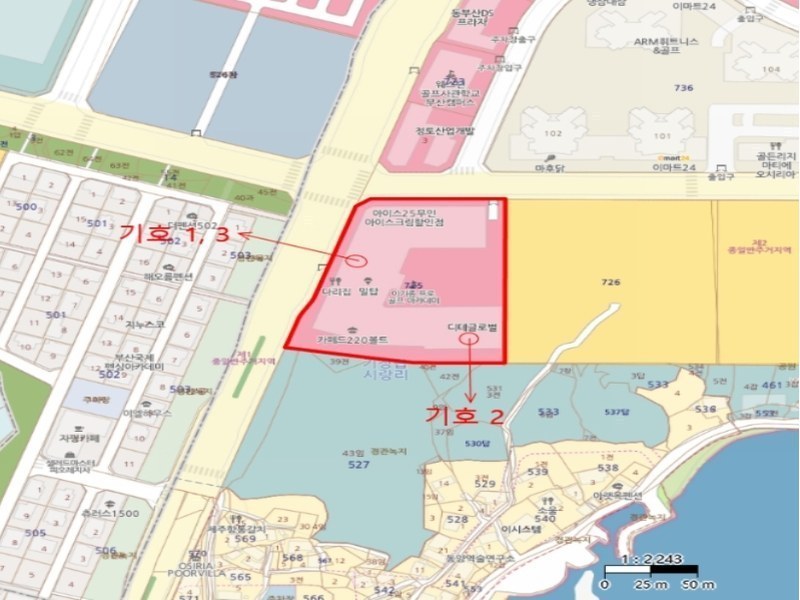 2024타경103583 부산광역시 기장군 기장읍 기장해안로 98, 오시리아스퀘어 2층 비203호외1개호 근린상가 경매 이미지