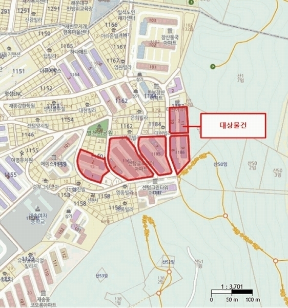2025타경5449 부산광역시 해운대구 재송2로74번길 31, 센텀글로리아 11동 1층 107호 아파트[공급20평형] 경매 이미지