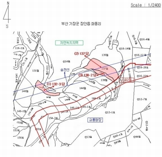 2024타경6682 부산광역시 기장군 장안읍 좌동리 137 농지 경매 이미지