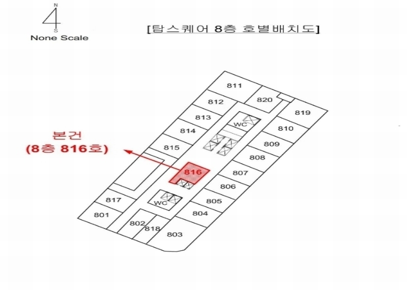 2024타경102795 부산광역시 기장군 정관읍 정관중앙로 45, 탑스퀘어 8층 816호 근린상가 경매 이미지