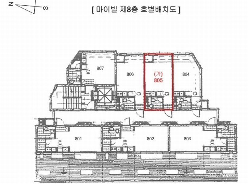 2024타경1140 부산광역시 사상구 가야대로344번길 39, 마이빌 8층 805호 오피스텔[계약7평형] 경매 이미지