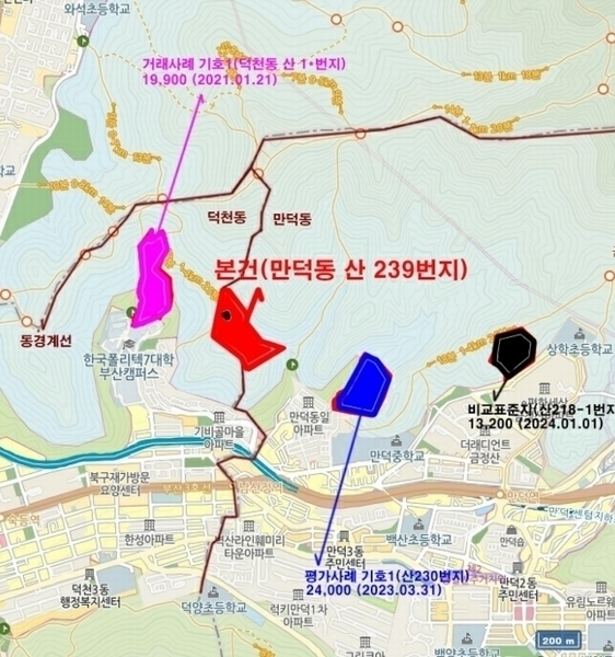 2024타경106137 부산광역시 북구 만덕동 산239 임야 경매 이미지