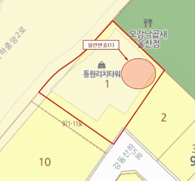 2025타경1161 울산광역시 북구 산하중앙2로 300, 동원리치타워 1층 108호 근린상가 경매 이미지