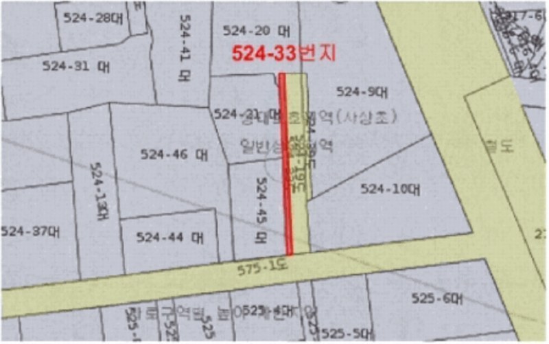 2025타경101427 부산광역시 사상구 괘법동 524-33 도로 경매 이미지