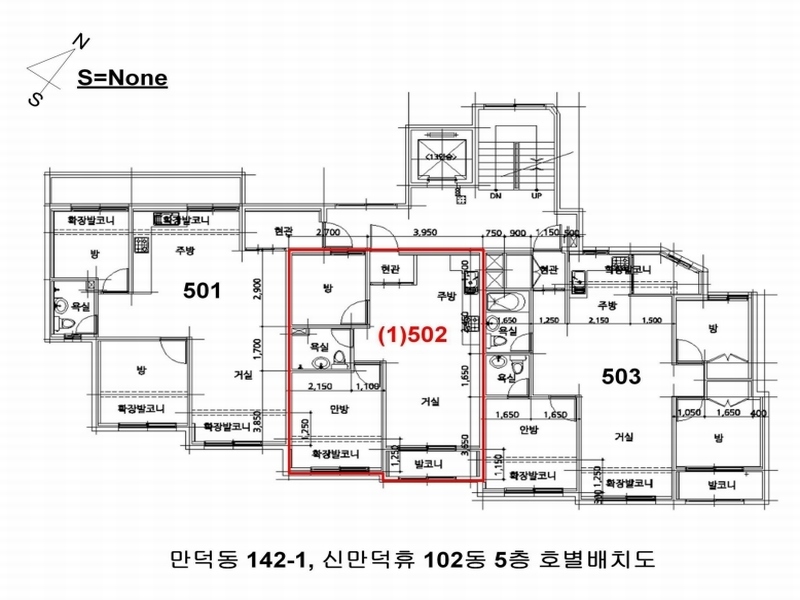 2024타경108201 부산광역시 북구 덕천로307번길 31-1, 신만덕휴 102동 5층 502호 다세대(빌라) 경매 이미지