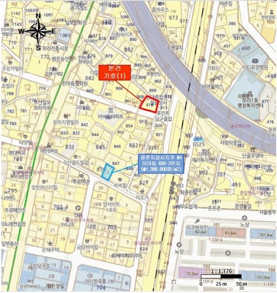 2025타경1246 부산광역시 사상구 모라동 916 대지 경매 이미지
