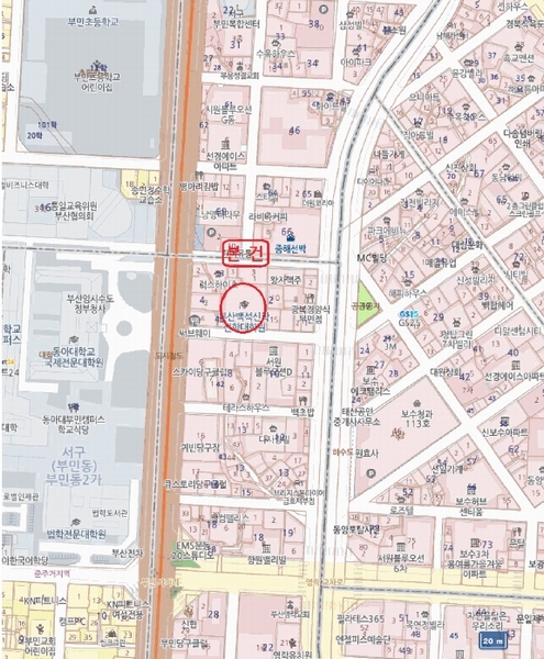 2025타경2683 부산광역시 서구 구덕로226번길 9, 대광오피스텔 지하1층 101호 근린상가 경매 이미지