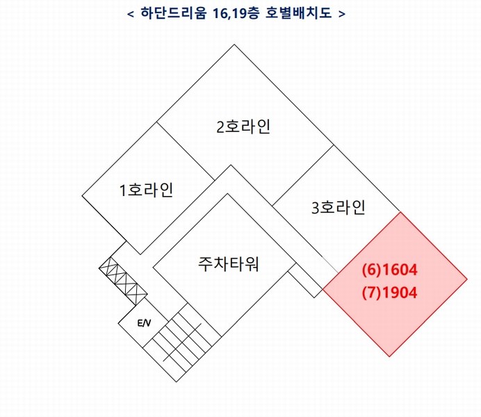 2024타경4293 부산광역시 사하구 낙동대로457번길 17, 하단드리움 19층 1904호 오피스텔[계약20평형] 경매 이미지