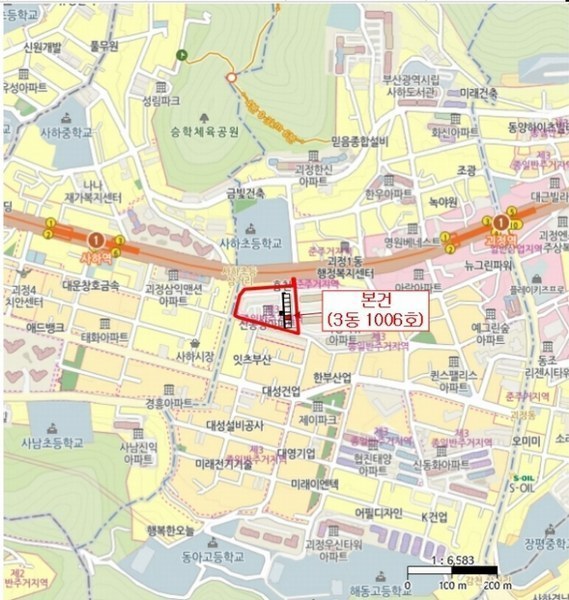 2024타경5111 부산광역시 사하구 낙동대로 265, 신동양아파트 3동 10층 1006호 아파트[공급26평형] 경매 이미지