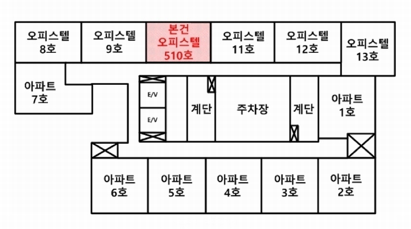 2025타경101474 부산광역시 사하구 낙동남로1373번길 10-6, 대운스카이뷰2차 5층 510호 오피스텔 경매 이미지