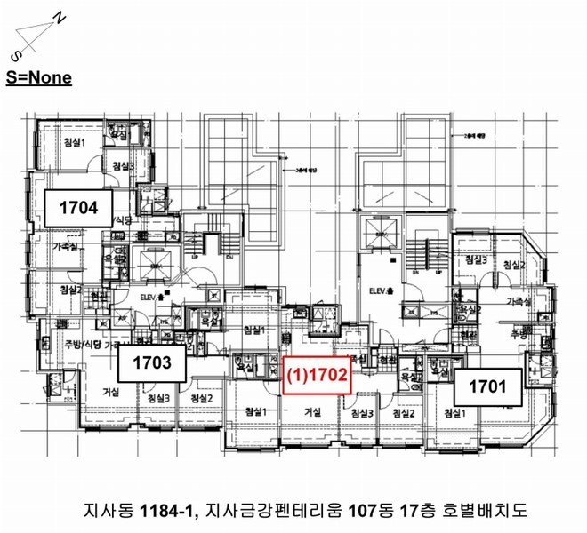 2025타경101787 부산광역시 강서구 과학산단2로20번길 69, 지사금강펜테리움 107동 17층 1702호 아파트[공급26평형] 경매 이미지