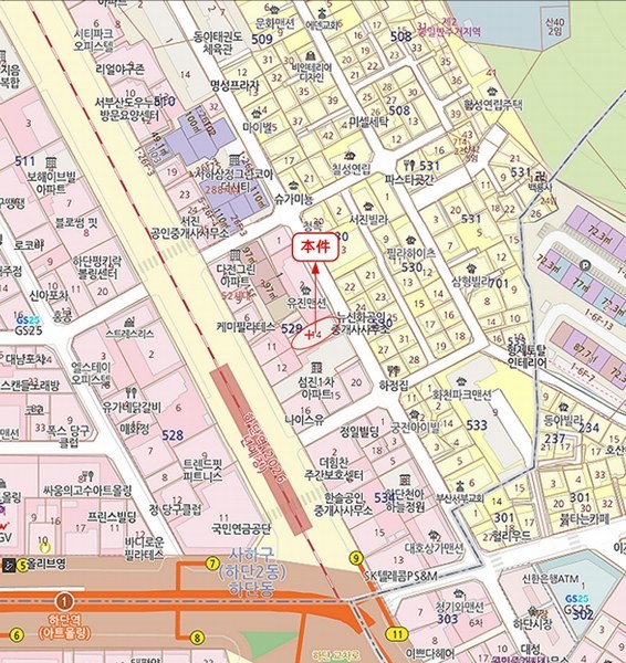 2025타경101819 부산광역시 사하구 승학로3번길 25, 한울엠비시어스 1,2,3,4층 101호 근린상가 경매 이미지
