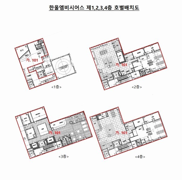 2025타경101819 부산광역시 사하구 승학로3번길 25, 한울엠비시어스 1,2,3,4층 101호 근린상가 경매 이미지