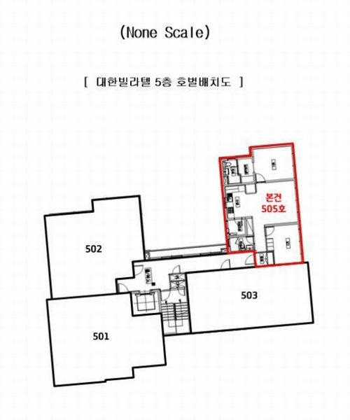 2024타경107383 부산광역시 사상구 가야대로388번길 10, 대한빌라텔 5층 505호 오피스텔[계약30평형] 경매 이미지