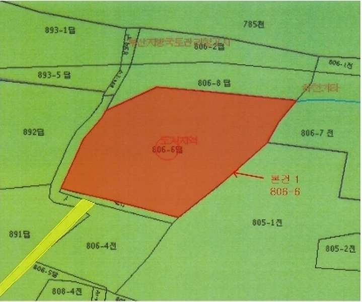 2024타경111610 부산광역시 강서구 대저1동 806-6 농지 경매 이미지