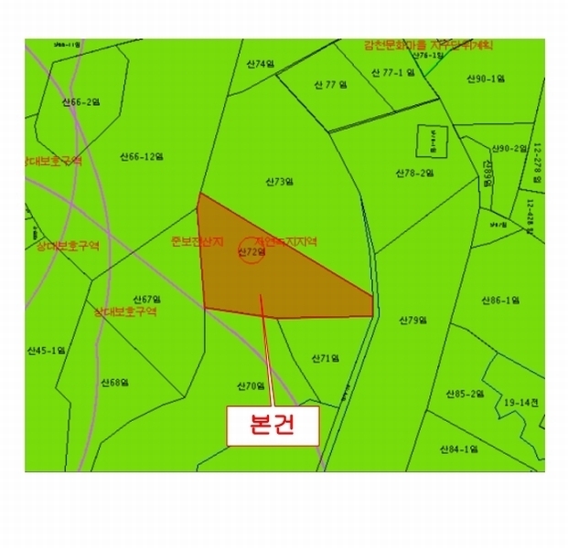 2025타경101359 부산광역시 사하구 감천동 산72 임야 경매 이미지