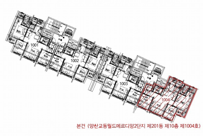 2025타경11512 경상남도 양산시 교동1길 74, 양산교동월드메르디앙2단지 201동 10층 1004호 아파트[공급23평형] 경매 이미지