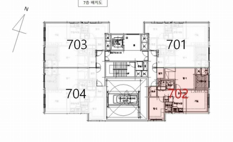 2024타경106886 울산광역시 남구 봉월로82번길 46, 더렉스 7층 702호 오피스텔[계약30평형] 경매 이미지