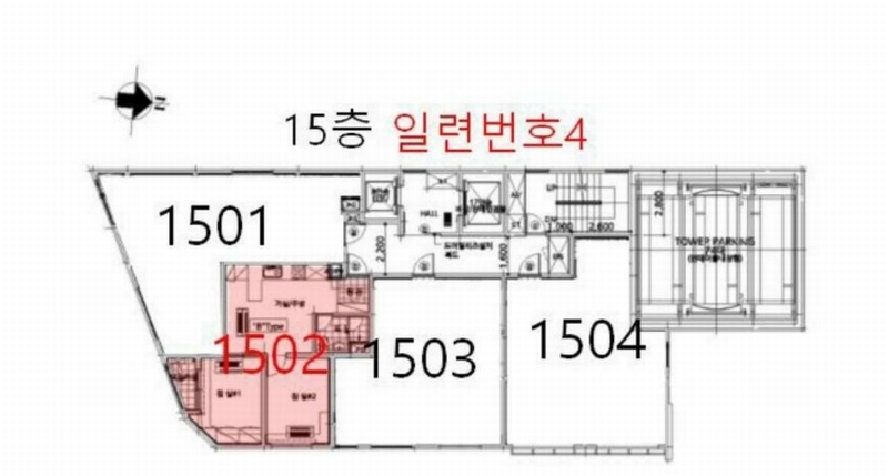 2024타경119912 울산광역시 남구 옥현로 119, 이흄오피스텔 15층 1502호 오피스텔[계약19평형] 경매 이미지