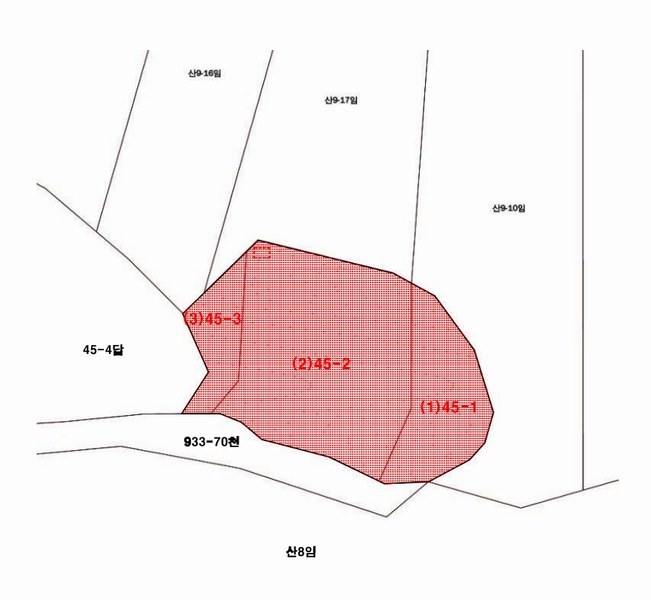 2025타경977 울산광역시 중구 다운동 45-1 농지 경매 이미지
