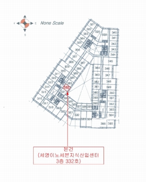 2025타경1163 울산광역시 중구 동천1길 40, 세영이노세븐지식산업센터 3층 332호 아파트형공장 경매 이미지