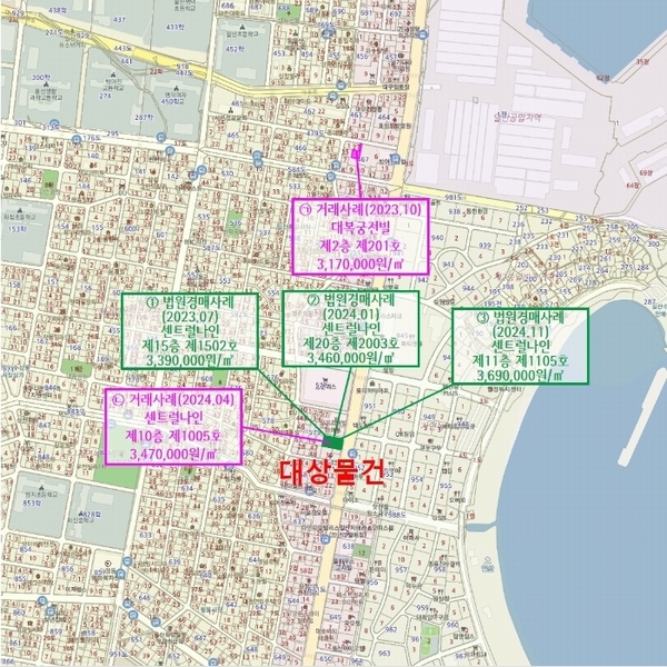 2024타경9077 울산광역시 동구 번덕6길 3, 센트럴나인 20층 2007호 오피스텔[계약14평형] 경매 이미지
