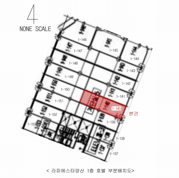 2024타경9169 경상남도 양산시 물금읍 증산역로 177, 라피에스타양산 1층 1-140호 근린상가 경매 이미지