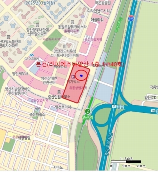2024타경9169 경상남도 양산시 물금읍 증산역로 177, 라피에스타양산 1층 1-140호 근린상가 경매 이미지