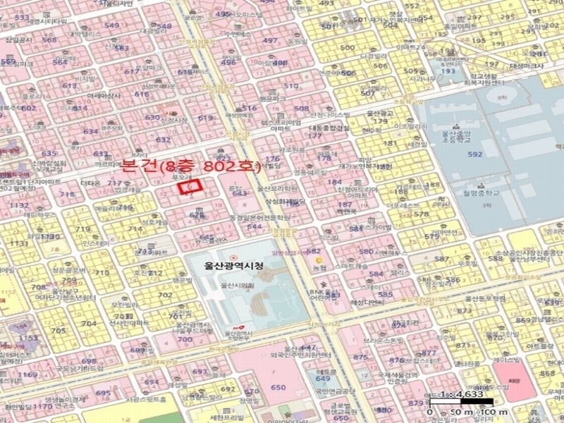 2024타경106961 울산광역시 남구 봉월로82번길 46, 더렉스 8층 802호 오피스텔[계약30평형] 경매 이미지
